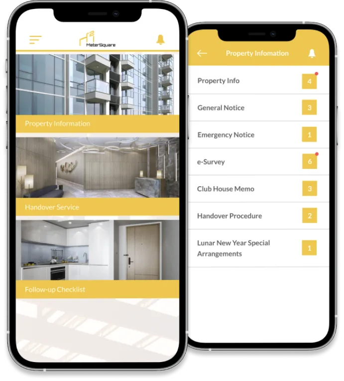 M2 Handover mobile app screens